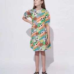 Vero Moda Girls Multicolor Cotton Printed Dress-image-86