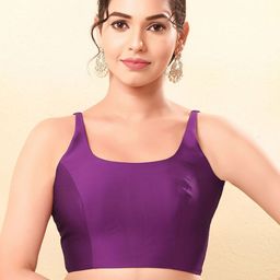 VAMAS - THE DESIGNER BLOUSES Women Square Neck Padded Saree Blouse-image-68