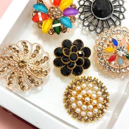 DIVYANSHI COLLECTION Set Of 6 Gold-Plated American Diamond Studded Finger Rings-7