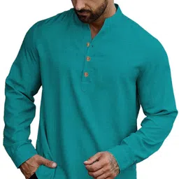 APEKTRA Men Full Sleeves Slim Fit Short Kurta-picture-31