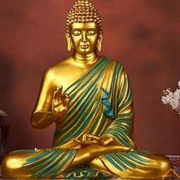 CraftEstate Gold Green Toned Buddha Figurine Showpiece-image-63