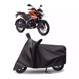 Auto Pearl Polyester Two Wheeler Cover for Bajaj Pulsar NS 160 (Grey)-image-95