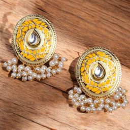 OOMPH Oval Studs Earrings-9