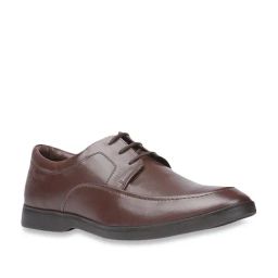 Hush Puppies by Bata Men's Rousseau Brown Derby Shoes-picture-30
