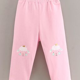 Little Kangaroos Full Length Leggings Sheep Print - Pink-image-62