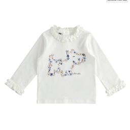 iDO Italy Cotton Full Sleeves Floral Puppy Print T-Shirt - White-picture-42
