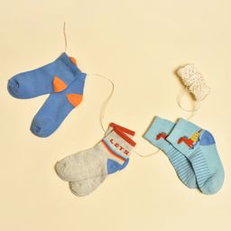 Mi Arcus Pack Of 3 Dinosaur Printed Socks - Multi Colour-image-33