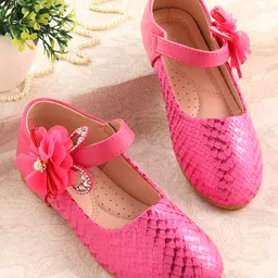 Cute Walk by Babyhug Ballerina Velcro Closure With Floral Applique- Pink-picture-9
