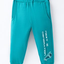Zero Interlock Knit Full Length Lounge Pant with Text Print - Teal Blue-picture-8