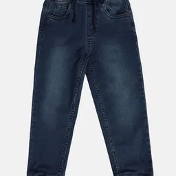 MINI KLUB Cotton Solid Denim Jeans - Blue-picture-13