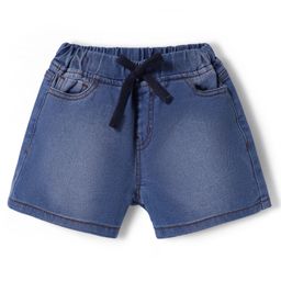Pine Kids Woven Knee Length Solid Color Shorts - Blue-image-89