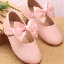 Babyoye Velcro Closure Ballerina With Bow Applique - Pink-image-99