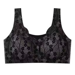Bella Mama Nursing Padded Bra With Floral Design - Black-image-29