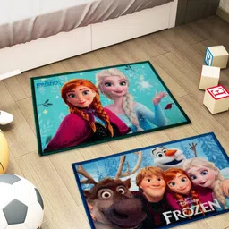 Athom Living 2-Pcs Blue & Pink Disney Printed Anti-Skid Doormat-45