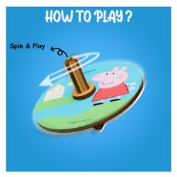 thinker place ThinkerPlace Peppa Pig Spinning Tops with Interactive Learning | DIY Educational Toy for Kids | 8 Packs image 4