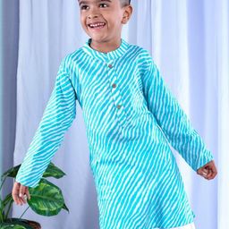 Tura Turi Boys Printed Pure Cotton Kurta Sets-image-95