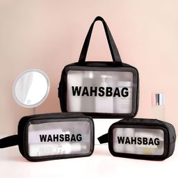 Aura Black Set of 3 Water Resistant Makeup Organiser Organisers-8