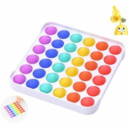 FunBlast Circle & Square Shape Pop Bubble Stress Relieving Silicone Pop It Fidget Toy Pack Of 2 (Colour May Vary) image 5