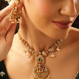 Priyaasi Gold-Plated Kundan-Studded & Beaded Jewellery Set-image-53