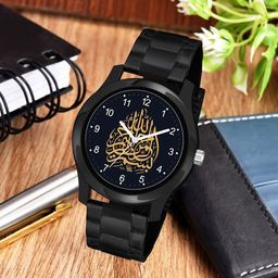 CSAMON Men Skeleton Dial & Straps Analogue Watch KT Islamic NUM02 BLK CD_SH-41