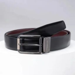 Peter England Black & Maroon Leather Reversible Belt for Men-image-86