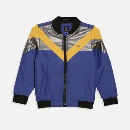 Allen Solly Boys Navy Self Full Sleeves Jacket-image-88