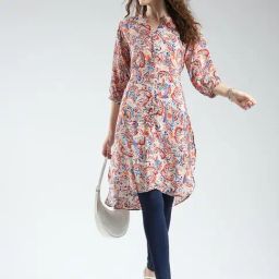 Monte Carlo Multi Color Polyester Printed Tunic image 5