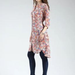 Monte Carlo Multi Color Polyester Printed Tunic image 4