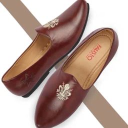 Fausto Men's Cherry Casual Juttis-image-81
