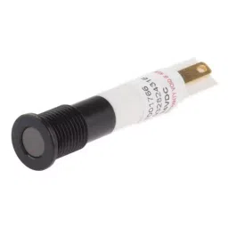 RS PRO White Panel Mount Indicator 24V DC, Mounting Hole Size 8 mm, Termination Type Solder Tab, IP Rating IP67, Model No 7001766-47