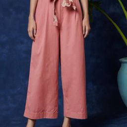 Fabindia Pink Printed Palazzos-picture-31