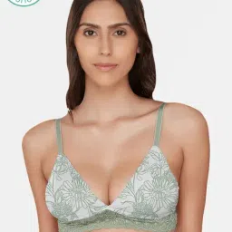 Inner Sense Green Non Wired Padded Bralette Bra-image-9