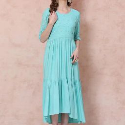 Rangriti Green Embellished Maxi Dress-image-79
