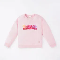 Ed-a-Mamma Kids Pink Cotton Applique Full Sleeves Sweatshirt-image-83