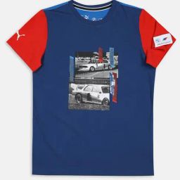 BMW M Motorsport Car Graphic Youth Regular Fit T-Shirt-image-28