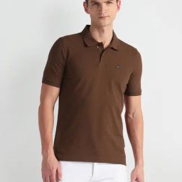 Arrow Sports Brown Cotton Regular Fit Polo T-Shirt-image-43