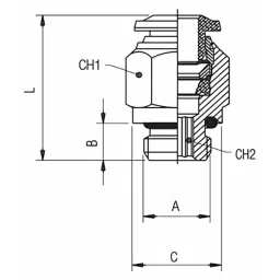 RS PRO Push-in Fitting, M5 Male to Push In 6 mm, Threaded-to-Tube, 1761282 image 3