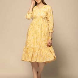 OCTICS Printed Empire Dress-image-26
