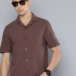 Levis Pure Cotton Self Design Relaxed Fit Textured Shirt-image-110