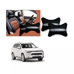 Auto Pearl Black Silver Strip Car Neck Cushion/Neck Pillow Compatible with Mitsubishi Outlander-29