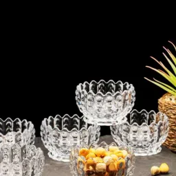 ROXX Transperent Glass Stella Bowl - Set of 6 (140 ml)-image-80