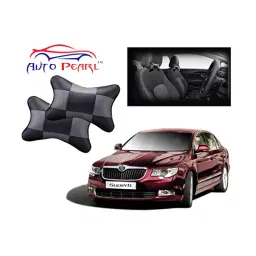 Auto Pearl Black Grey Car Neck Cushion/Neck Pillow Compatible with Skoda Superb-image-51