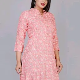 Aarti Fashion Women Floral Printed Mandarin Collar Kurti-45