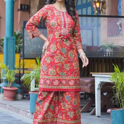 AUTUMN LANE Floral Printed Pure Cotton Tunic & Trouser-picture-16