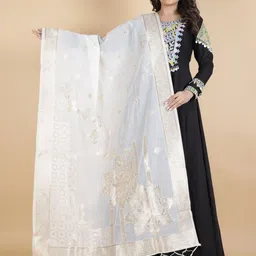 Suha Woven Design Dupatta with Zari-image-113
