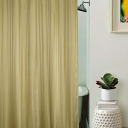 Lushomes Unidyed Dark Beige Polyester Shower Curtain-10