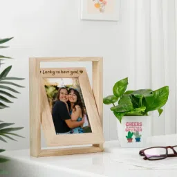 Personalized Photo Frame And Money Plant Combo-image-32