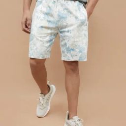 Kappa White Cotton Regular Fit Printed Sports Shorts-picture-33