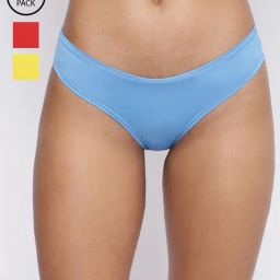 Basiics By La Intimo Multicolored Comfort Fit Panties - Pack Of 3-image-91