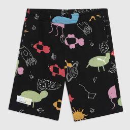 Puma Boys Black Cotton Printed Short-picture-34